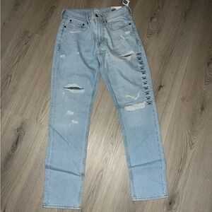 NWT Old Navy Slim Fit Jeans Men 29x30 Light Wash Distressed Stretch Denim
